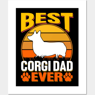 Best corgi dad ever Posters and Art